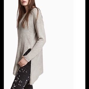 NEW H&M ASYMMETRICAL SLIT SWEATER