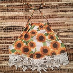Sunflower Open-back Halter Top