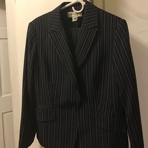 Pinstripe navy blue Jones New York Suit