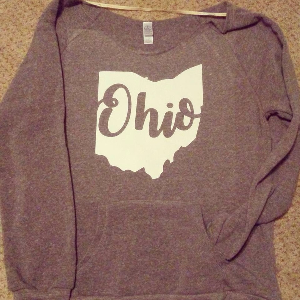 Ohio script slouchy sweatshirt