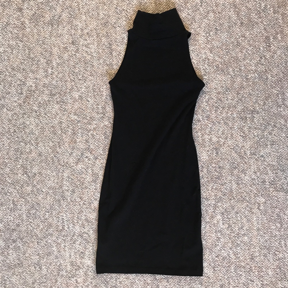 American Apparel turtleneck black dress.