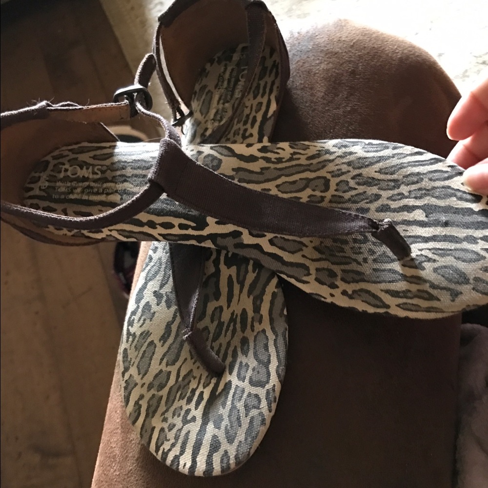 Toms Playa brown/animal print sandal
