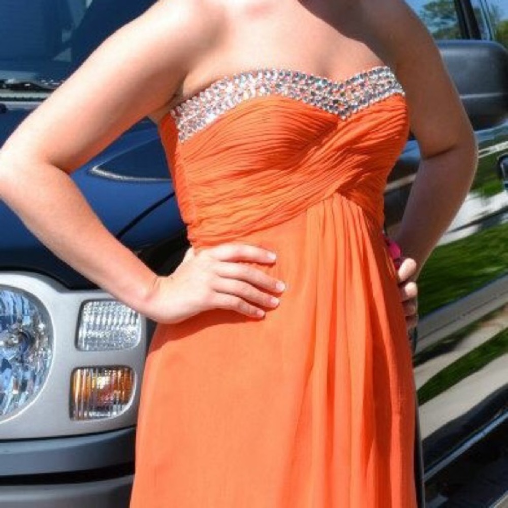 Orange formal dress