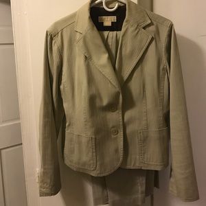 2 piece Michel Kors pant suit (tan)