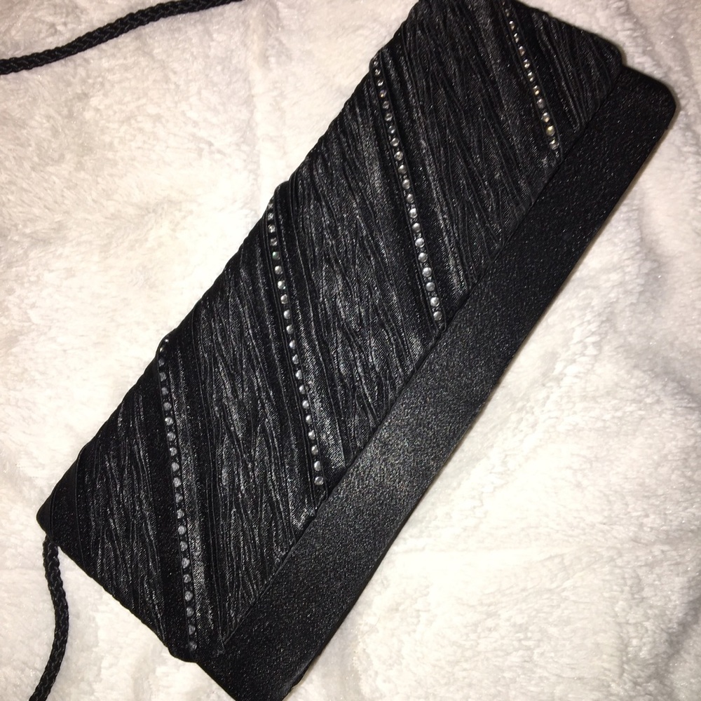 🤑SALE• Long Silk Clutch, Diagonal Jem Stripes💎