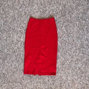 American Apparel red skirt.
