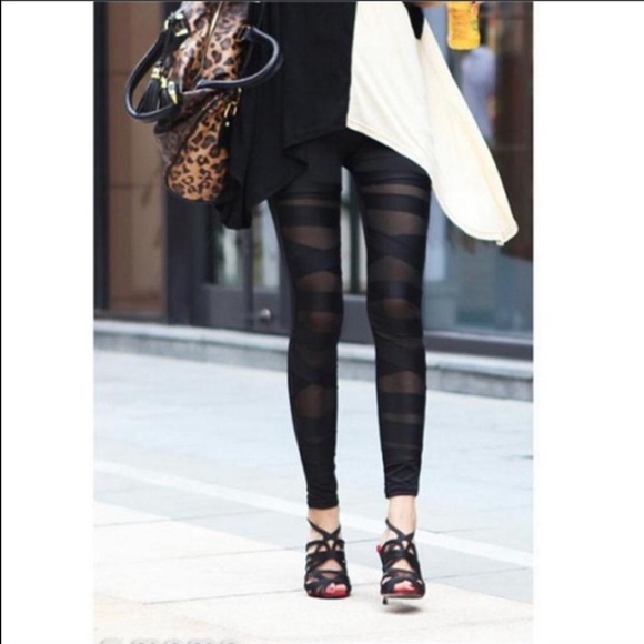 🔥Restocked🔥Mesh Panel Stretchy Ballerina Leg - Picture 1 of 8