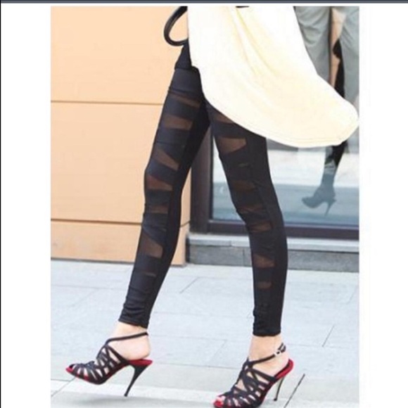 🔥Restocked🔥Mesh Panel Stretchy Ballerina Leg - Picture 2 of 8