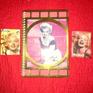 Marilyn Monroe notebook and magnets