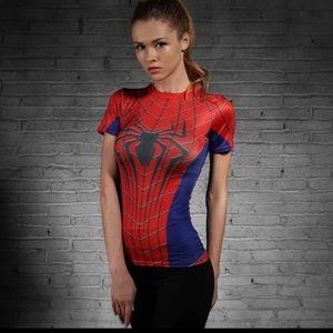 😎SALE😎SpiderMan tight tshirt sz S