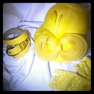 DERBY KIT - Hat, glovelets & belt -Spring is here!