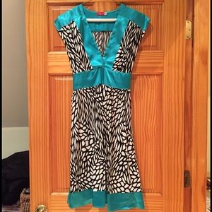 Black and white print dress