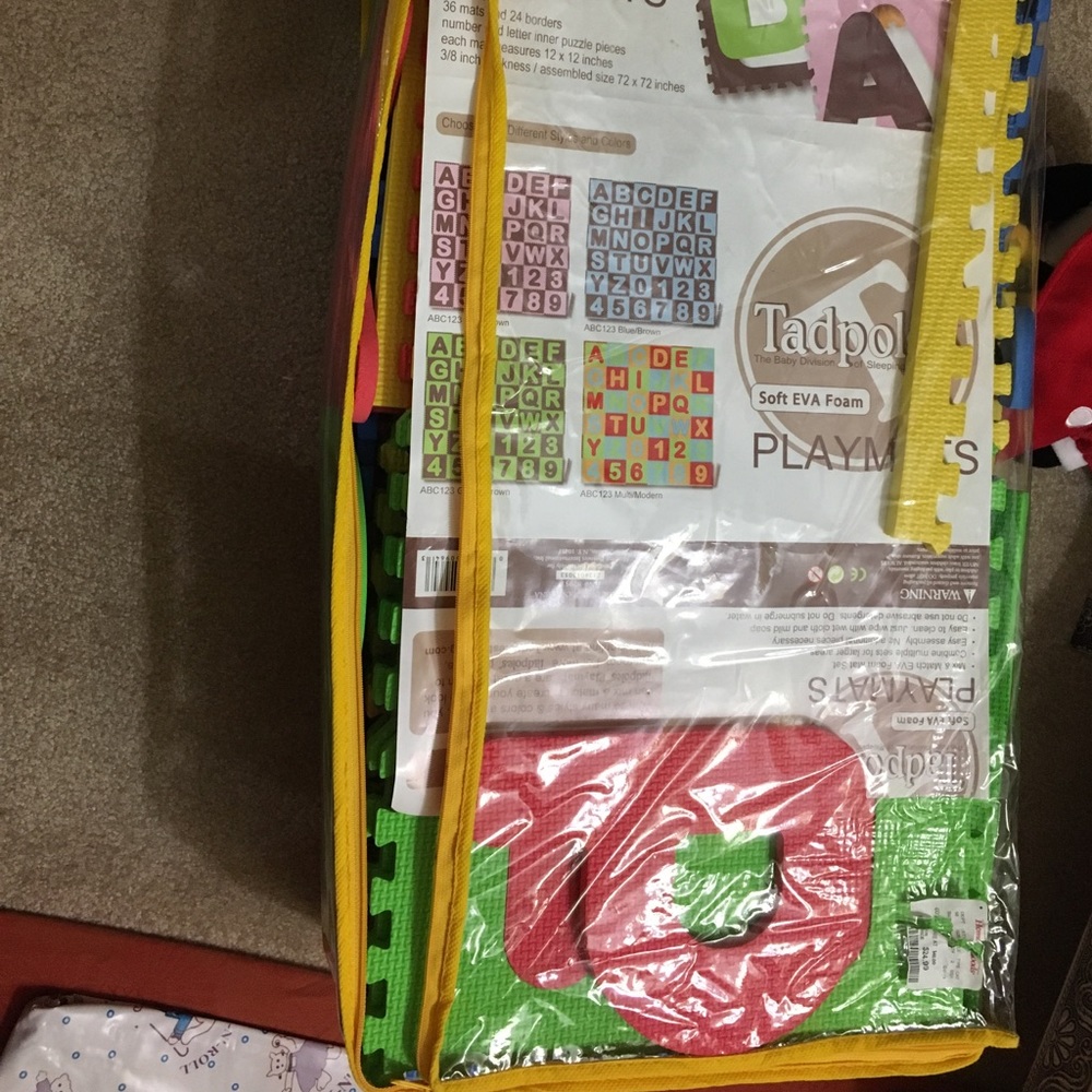 Kids foam floor alphabet and numbers