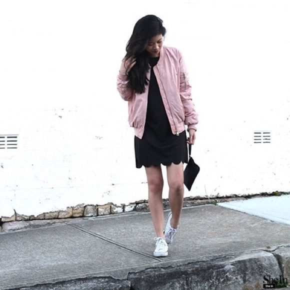 Flirty Black Scallop Dress - Picture 7 of 8