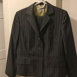 2 piece Grey pinstripe skirt suit