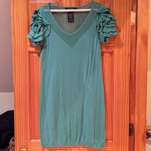 Teal lightweight sweater dress