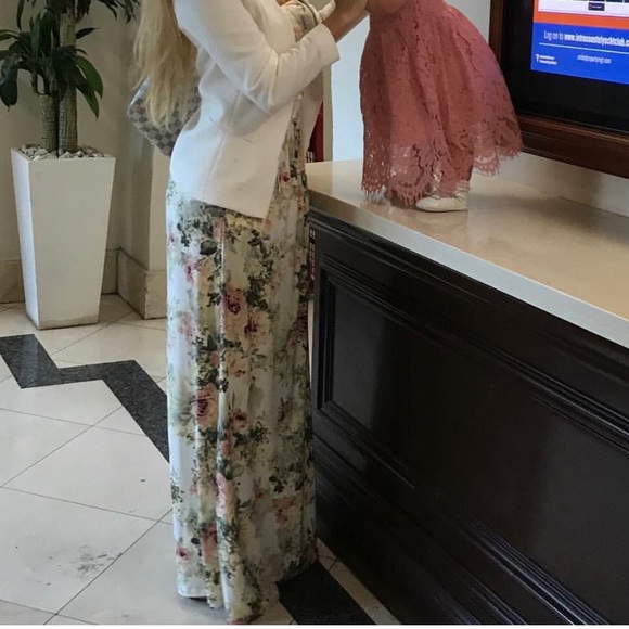 Floral Maxi strapless long Dress - Picture 8 of 8