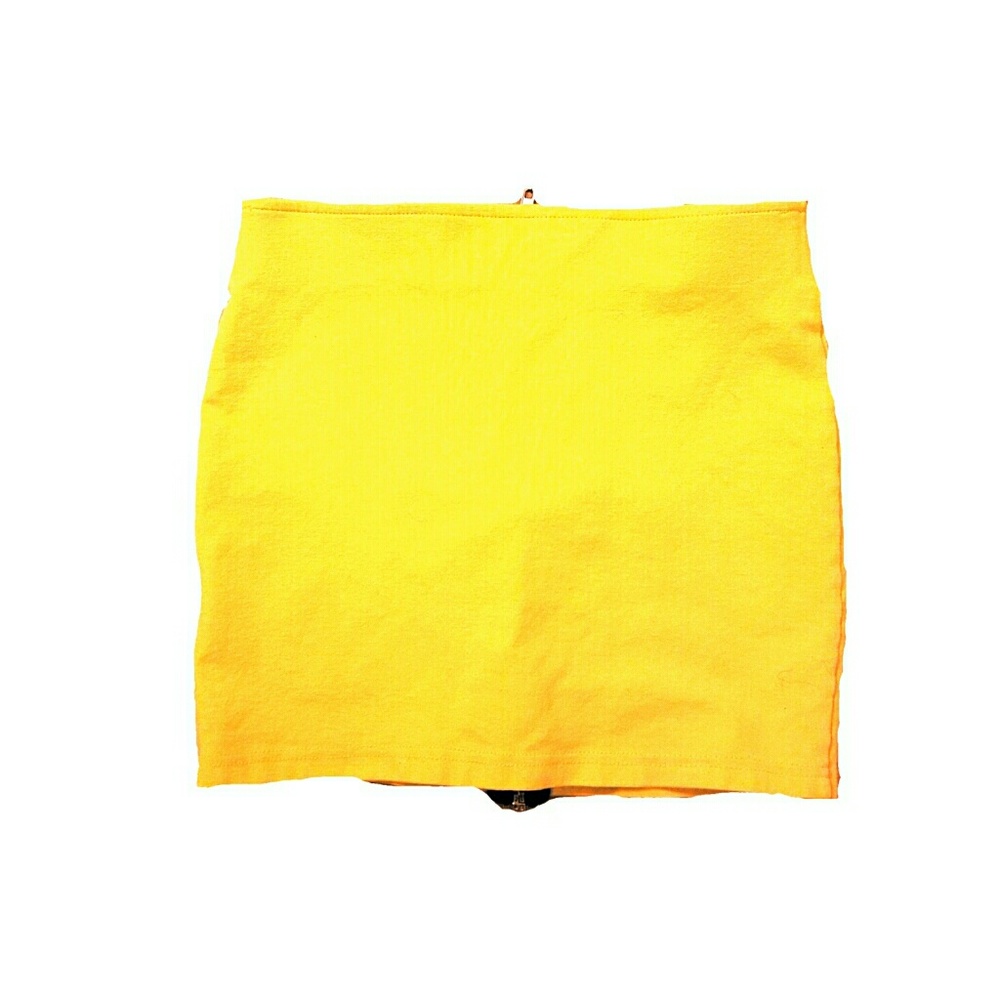 💛Divided by H&M yellow zip mini skirt