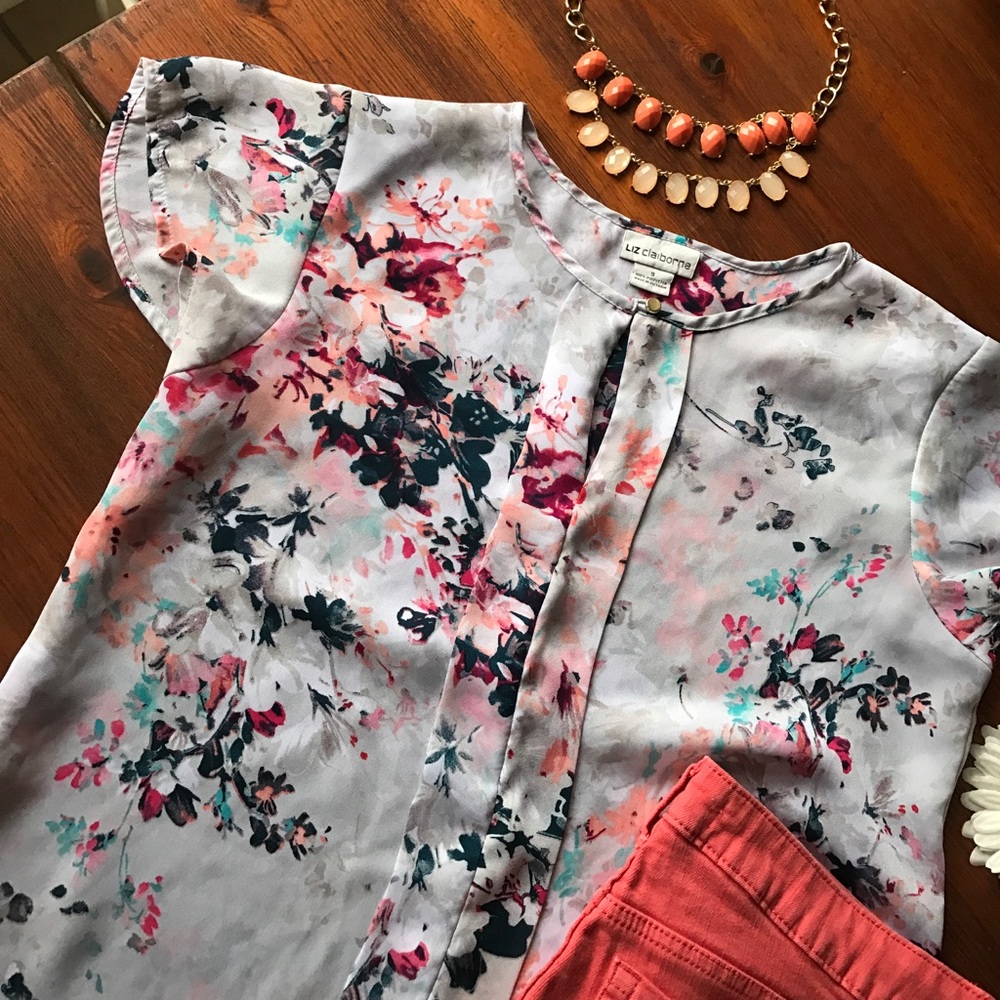 🇺🇸 FLORAL Liz Claiborne blouse 🇺🇸