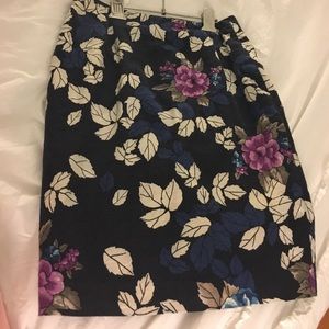 Ann Taylor pencil skirt with florals