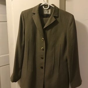 2 piece light brown Le Suit pant suit