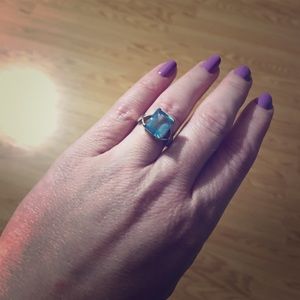 Aqua marine SS ring