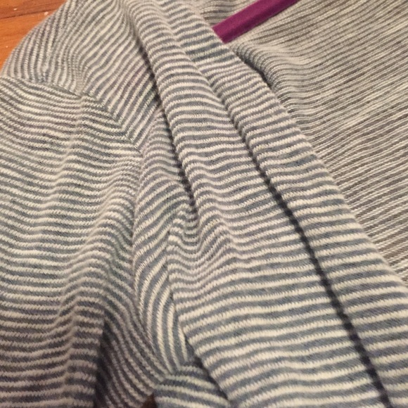 Blue/gray and white striped cardigan! - Picture 2 of 2