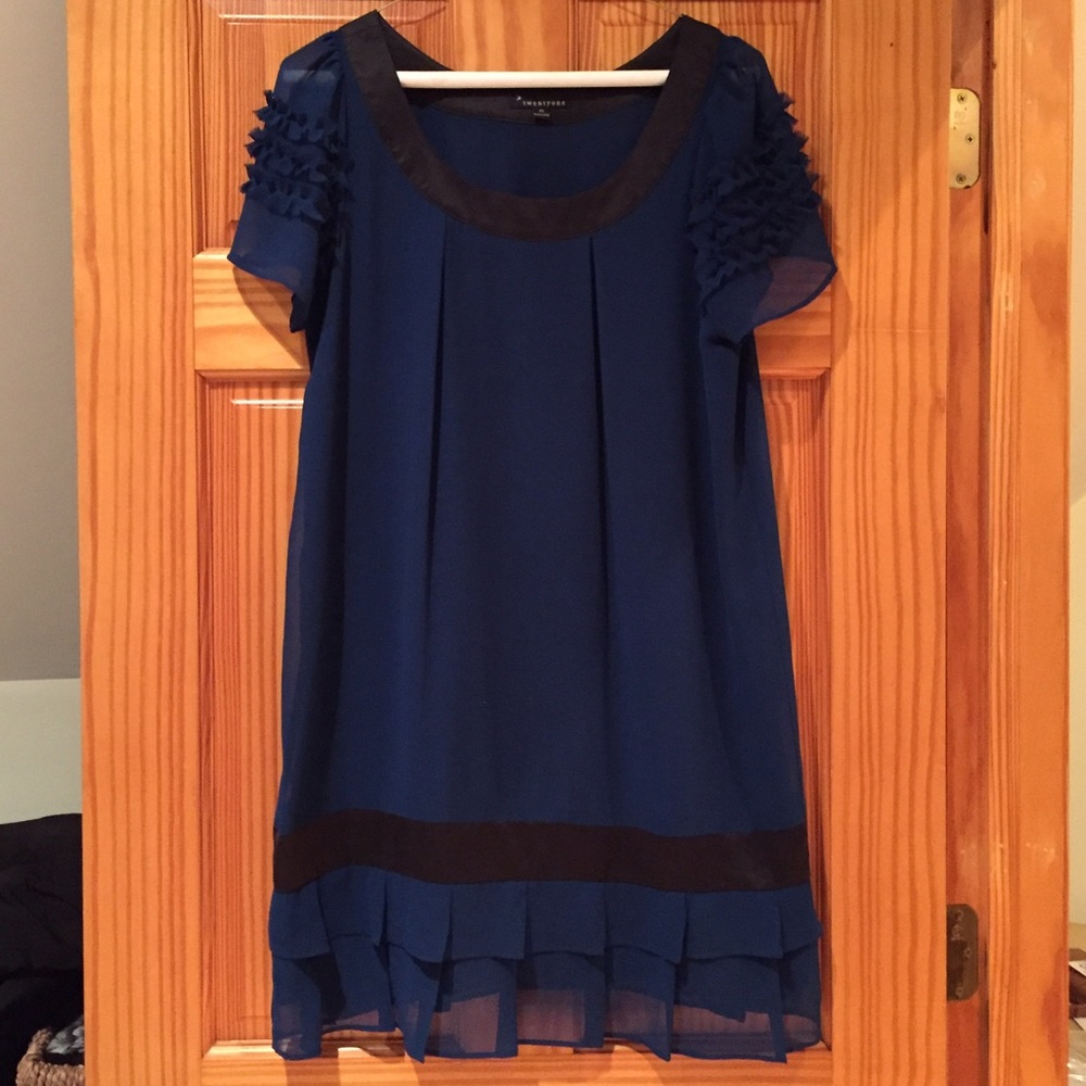 Shear royal blue dress