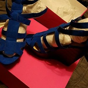 Royal Blue Wedges