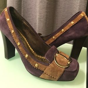Purple suede heels - Naughty Monkey