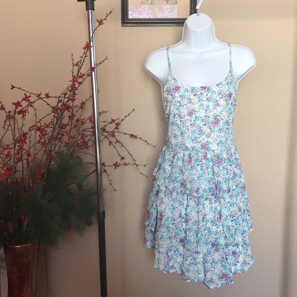 Flirty Floral Ruffle Tier Dress