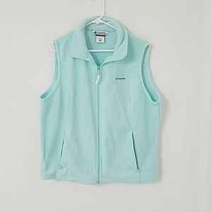 Mint green polar fleece vest