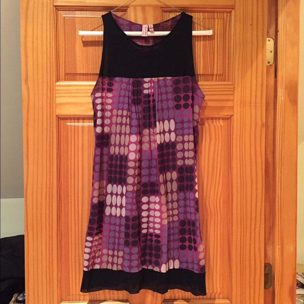 Shear purple mini dress