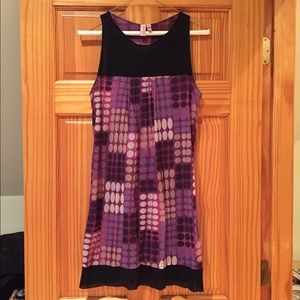 Shear purple mini dress