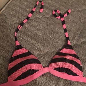 Pink & black striped, Victoria's Secret bikini top Pink & black striped, Victoria's Secret bikini top