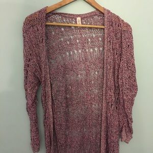 Long pink Cardigan