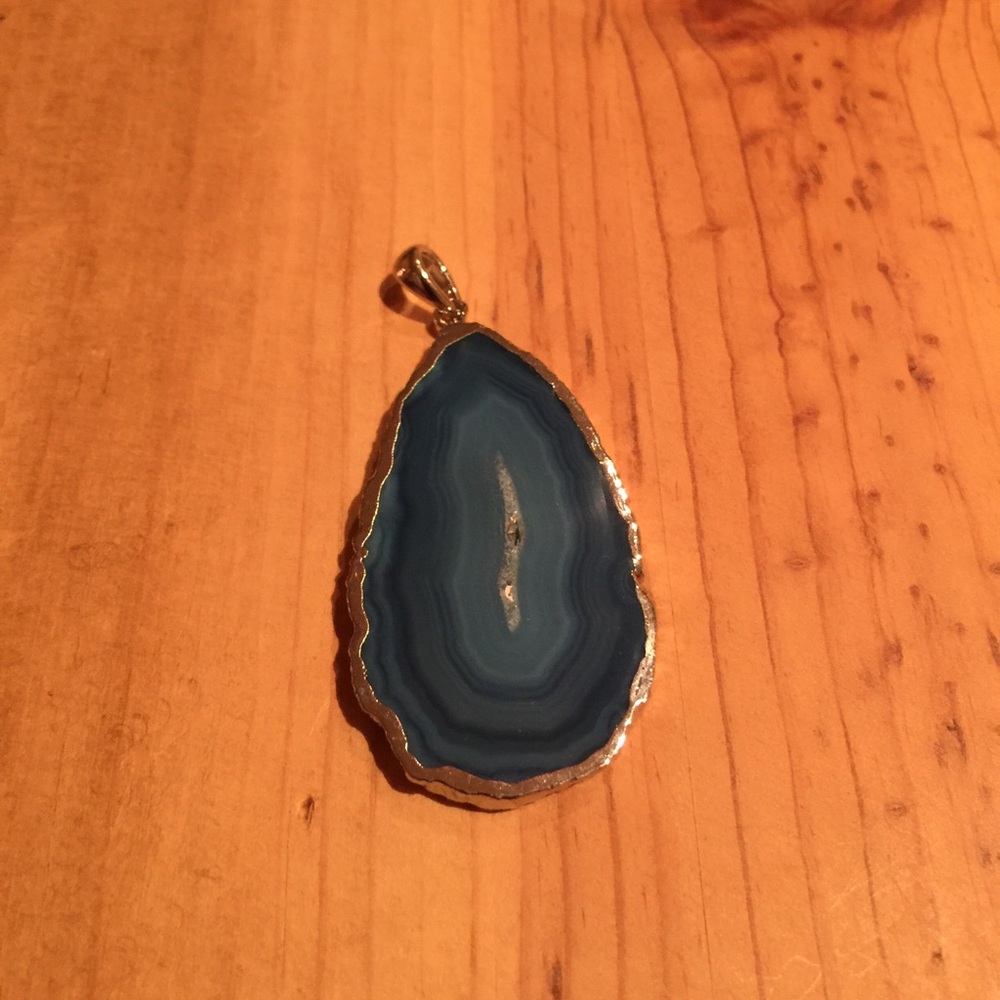 🔥FLASH SALE🔥Genuine Blue Agate Stone Pendant