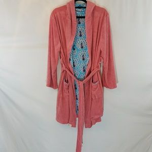 Monkey Monkey Pink Bath Robe w/ Hood