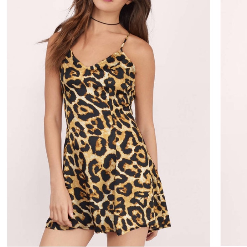 LEOPARD PRINT SKATER DRESS