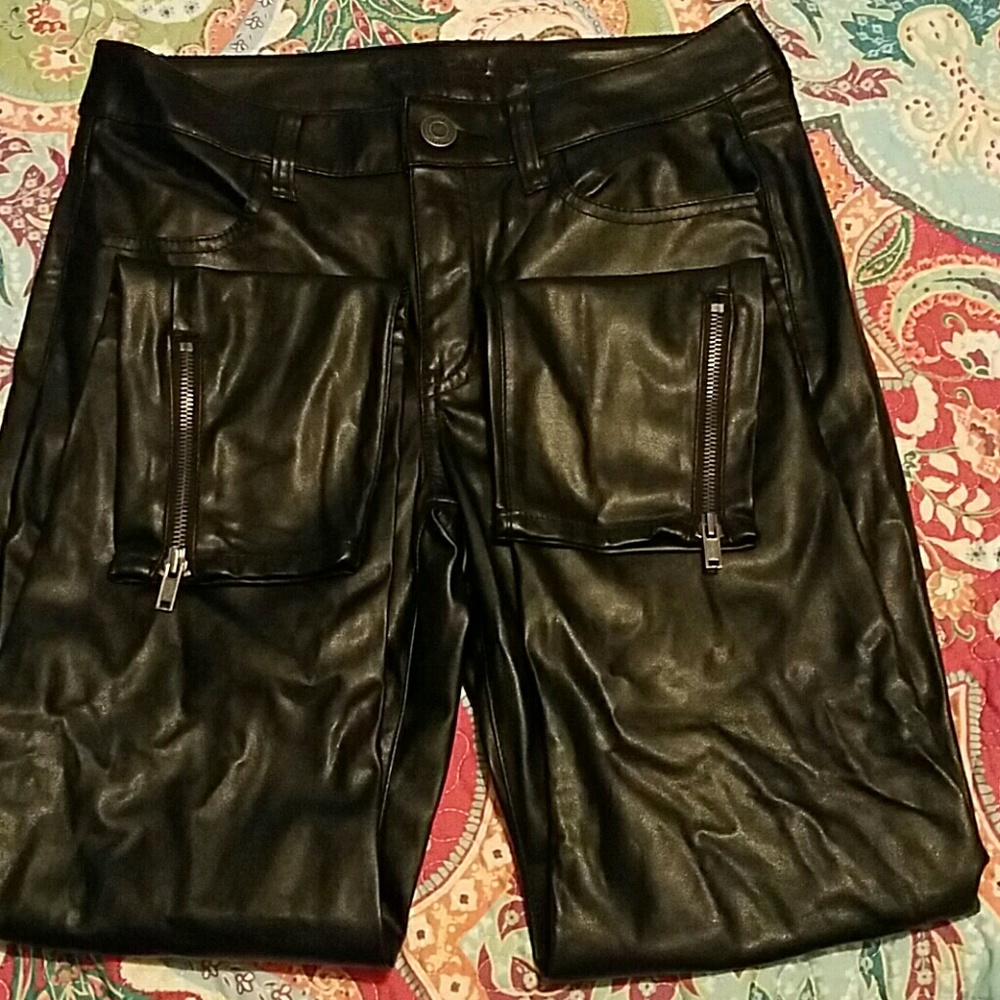 American Eagle Faux leather leggings