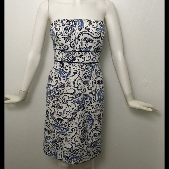 Vineyard Vines Dresses & Skirts - Vineyard Vines Strapless Seahorse Print Sundress