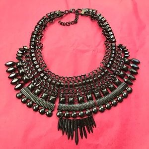 Super Cute Black Statement Necklace
