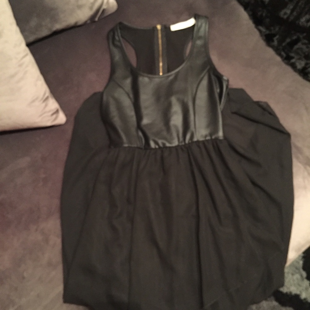 Faux leather dress