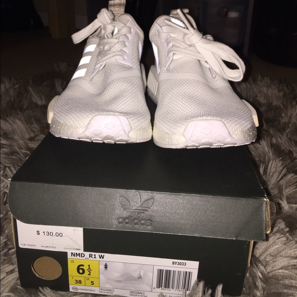 Adidas white NMD's size 6.5