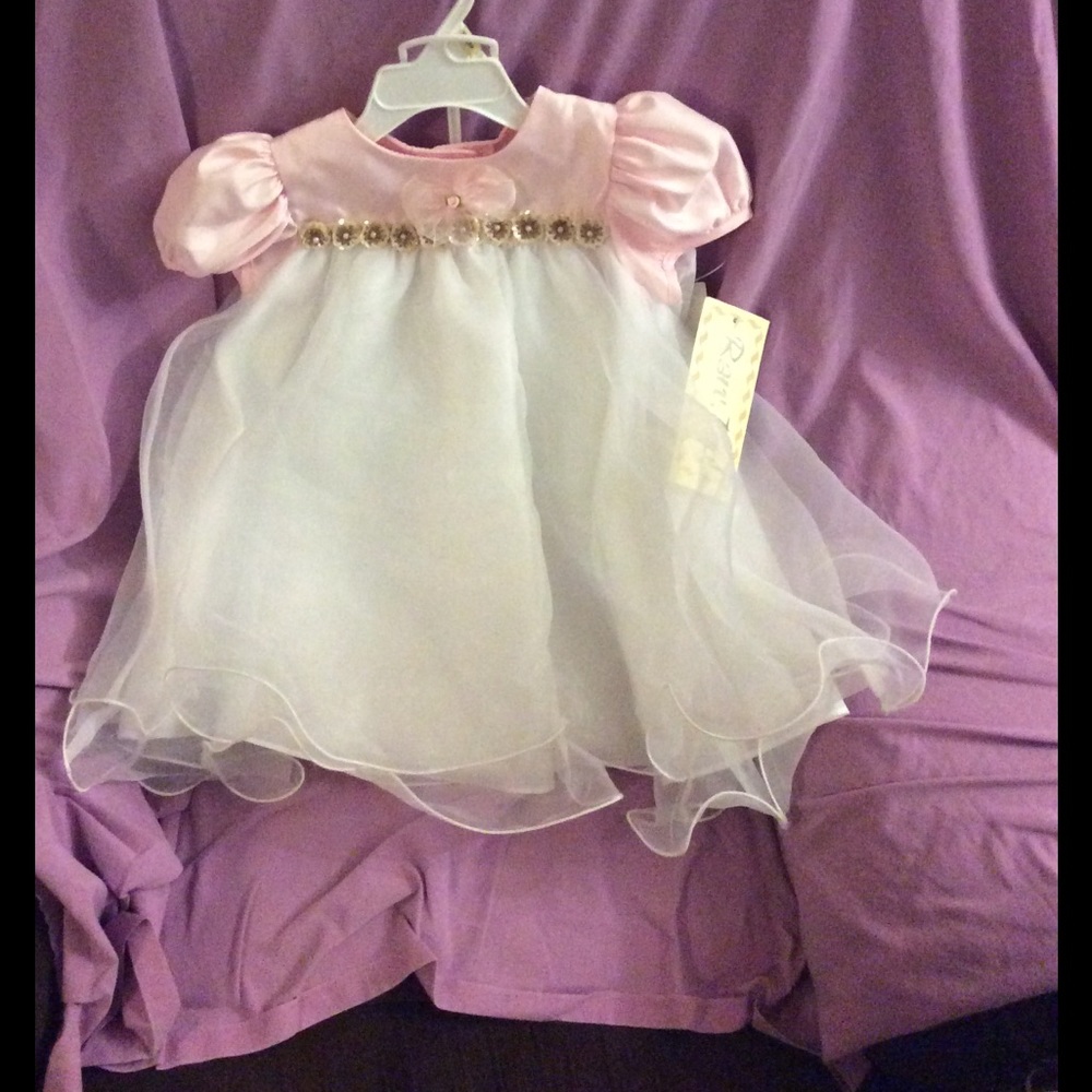 Fancy Pink & White Baby Dress