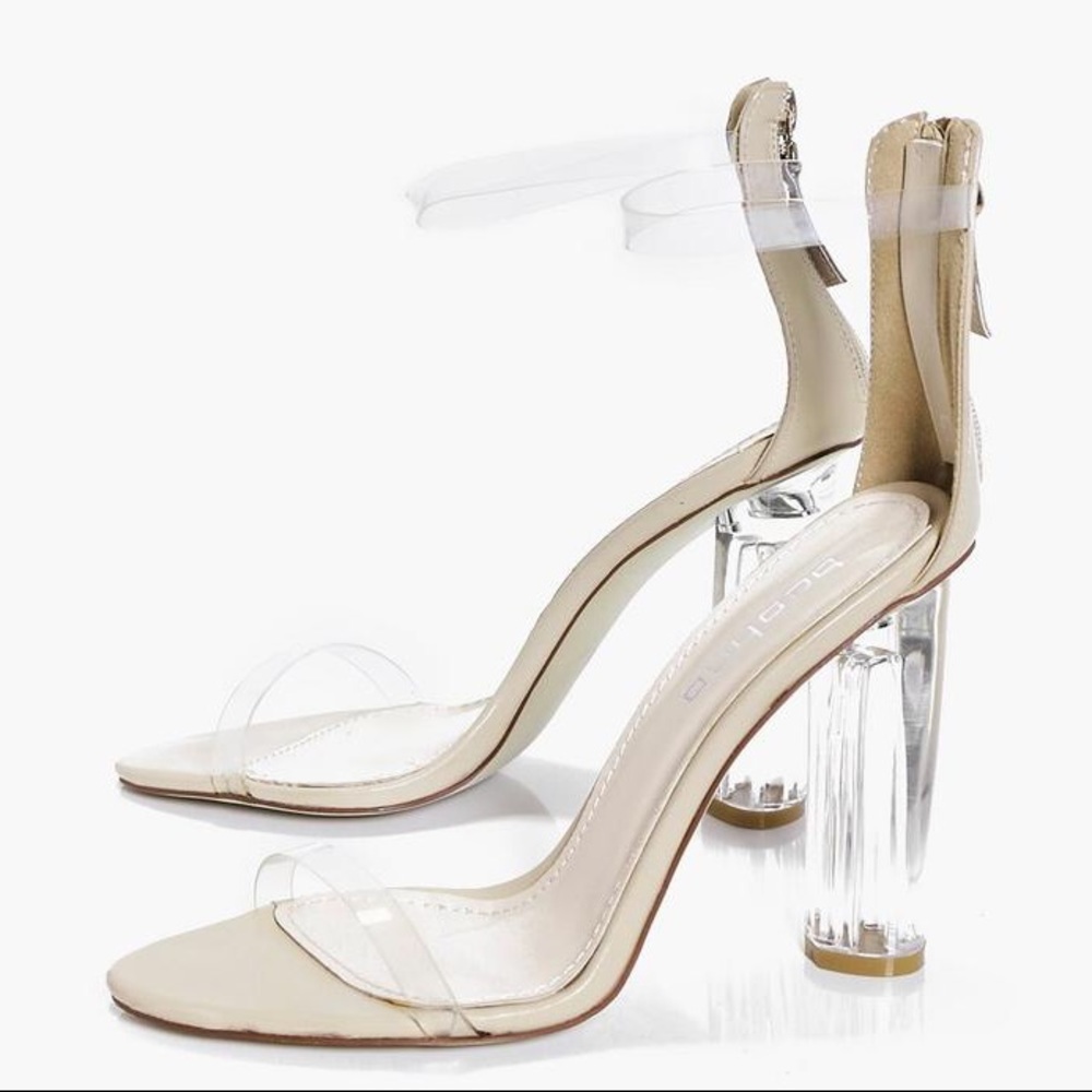 Boohoo Nude Perplexed Heels