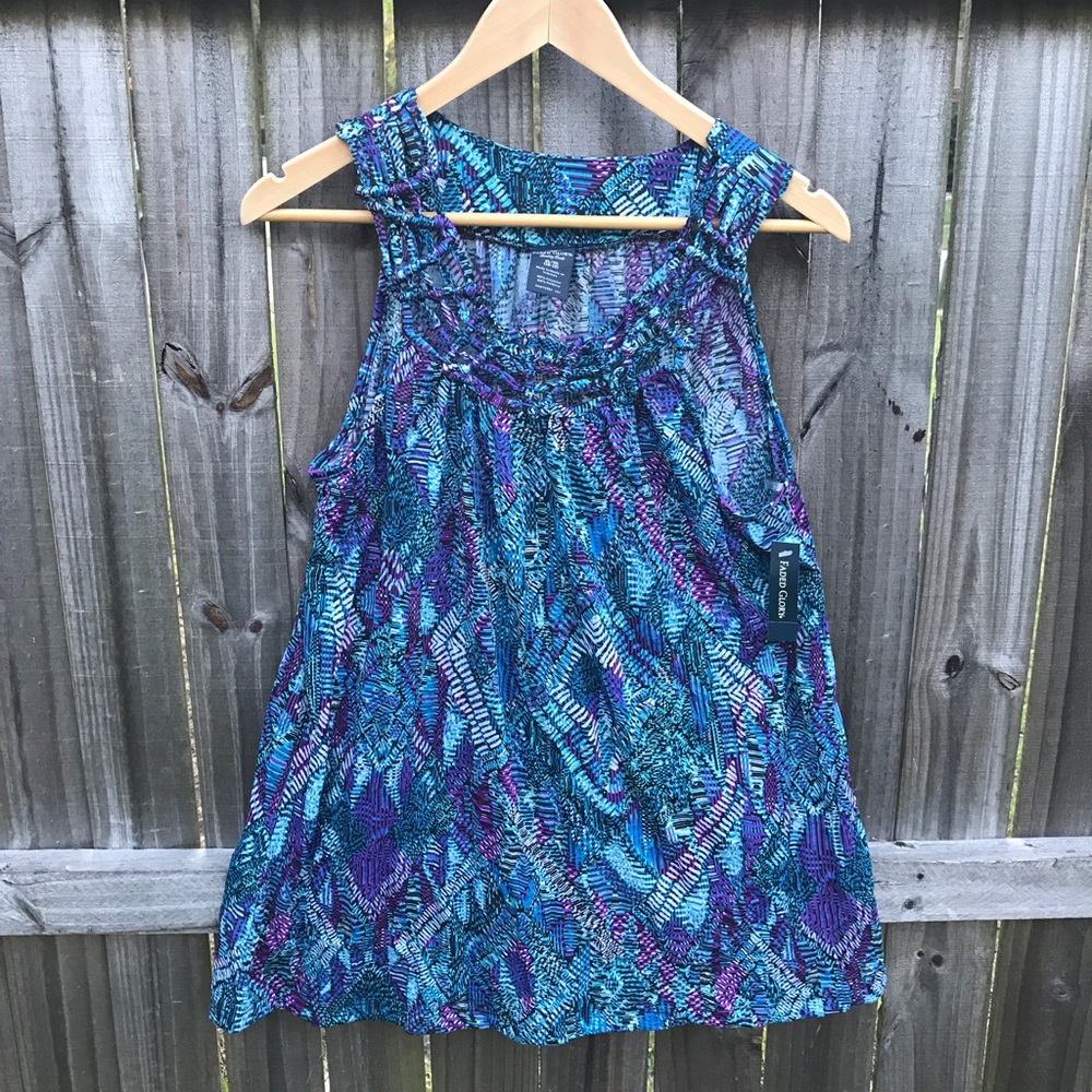 NWT - Purple/Blue Faded Glory Blouse 👚