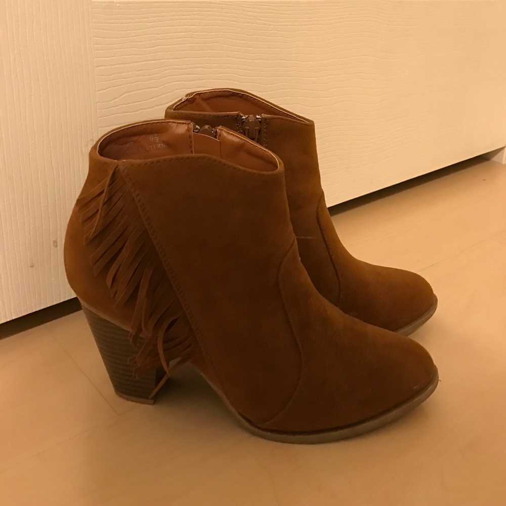 Tan ankle boots