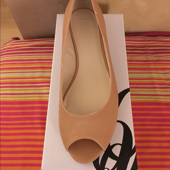 Nine West Shoes - Nine West Leather Peep Toe Flats