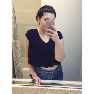 Navy crop too, with back out and strings